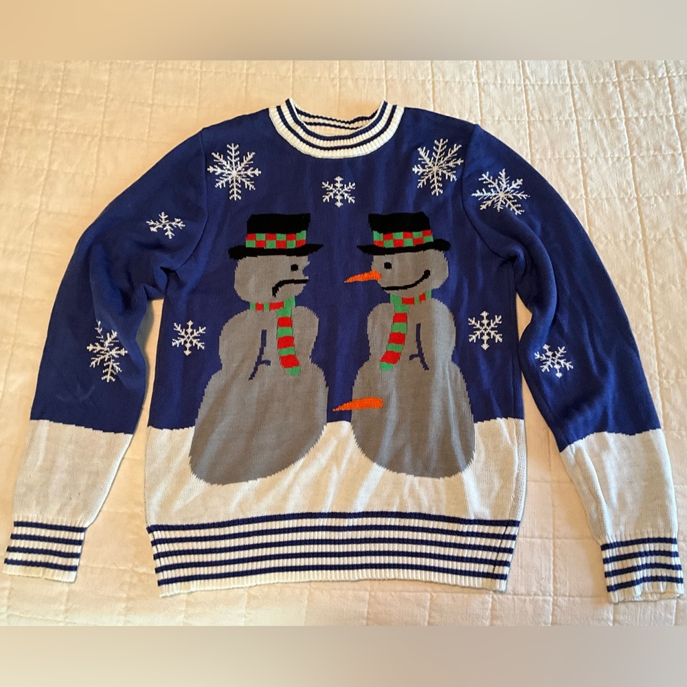 EUC Tipsy Elves Men’s Snowman Sweater size XL